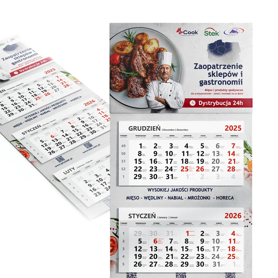Zaopatrzenie gastronomii - kalendarz firmowy